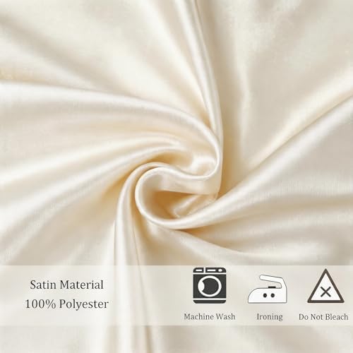 Satin Chair Sashes Bows 50 Pack Universal Polyester Chair Ribbons for Wedding Anniversary Retirement Party Birthday Engagement Banquet Graduation Outdoor Events Decor (Ivory, 50 pcs) - Image 4