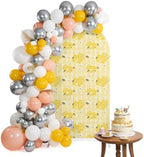 Cute Honeybee Arch Backdrop Cover 7.2 ft Yellow Honeycomb Love 2 Sided Wedding Arch Covers Stretchy Backdrop Round Top for Birthday, Party, Baby Shower Decorations by Unknown