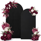 2 Set Wedding Arch Cover Black Ripple & Solid Stretchy Backdrop Cover by Tegeme