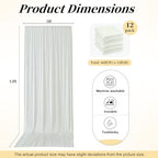 60ft x 12ft Wrinkle Free Ivory Backdrop Curtains for Parties, 12 Panels 12FT Long Silky Polyester Photo Backdrop Drapes Back Drop Cloth for Wedding Birthday Photography Background Decor - Image 6