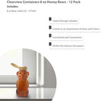 12 Pack - 8 Ounce Plastic Honey Bears w/Gold Lids - Image 5