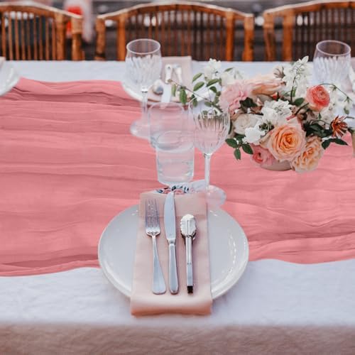 6 Pack Cheesecloth Table Runner 10Ft Christmas Gauze Boho Table Runners for Wedding Decor Bridal Shower Decorations Baby Shower Party(35" x 120") - Image 6