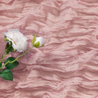 30 Pack Dusty Pink Cheesecloth Table Runner 9FT Rustic Sheer Table Runners 17x108 Inch Gauze Boho Runner for Wedding Bridal Baby Shower Birthday Party Table Decorations - Image 3