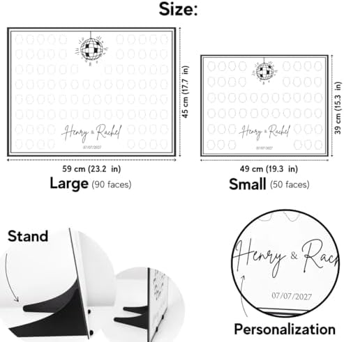 Personalized Wedding Guest Book Alternative: Draw Your Face Reception Game - Image 3