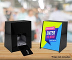 Locking Ballot Box 8.75" Countertop Raffle Thoughts or Suggestion Forms Collection Bin Black Acrylic by Marketing Holders - Image 6