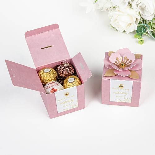 FEIYI 20 PCS Favor Boxes, Dusty Rose, 2.55x2.55x2.55 - Image 5