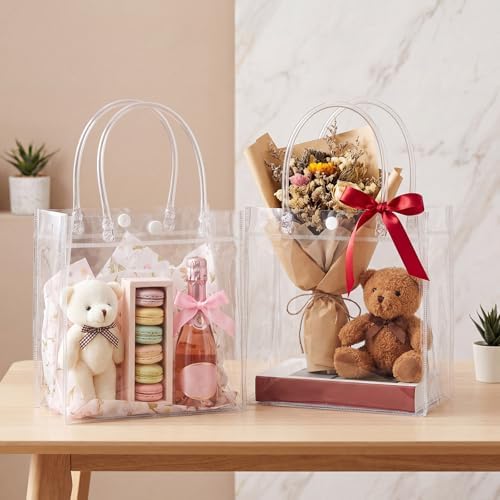 Saintrygo 50 Pcs Clear Gift Bags with Handles, 10.2 x 6.3 x 3.2 Inches - Image 6