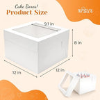NPLUX Bundle of 50 Pack Bakery Boxes and 10 Pack Cake Boxes for Birthday Baby Shower Party - Image 5