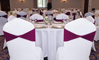 MDS Pack of 100 Spandex Chair Sashes Without Slider Buckles – Eggplant - Image 6