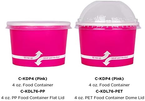 Karat [4oz - 1000 ct] Paper Ice Cream Cups for Hot/ Cold Food - Ideal for Ice Cream, Gelato, Yogurt and Snacks - Pink - Image 3