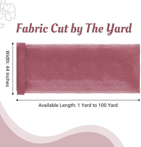 90 Yard Organza Fabric 44" Wide for Wedding Event Décor - Dusty Pink - Image 2