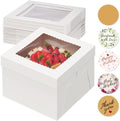 Kootek 15 Pack Cake Boxes 12 inch, 12x12x8 Tall Cake Box with Clear Window by Kootek
