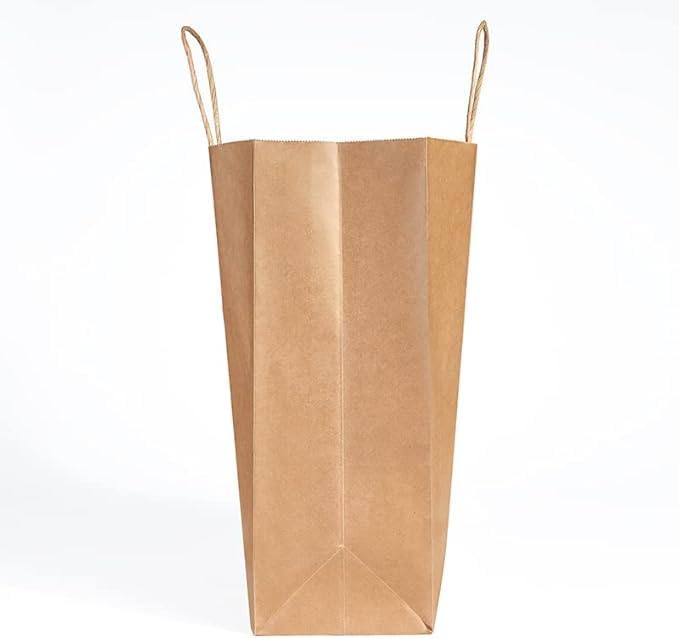 PAICUIKE Large Brown Paper Gift Bags with Handles, 13x7x13 Inch, 50 Pack - Image 4