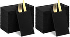 60 Pcs Black Linen-Feel Paper Napkins with Built-in Flatware Pocket, Pocket Linen Napkin Prefolded Cloth Like Paper Napkins Bulk for New Year Silverware Birthday Bathroom Weddings Party (Pack of 2) by NatNarr