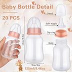 TrelaCo 20 Pcs Bottle Chug Game, Brown Baby Shower Favors, Classic - Image 3