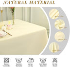 6 Pack Tablecloth 60 x126 inch Polyester Table Cloth for 8 Foot Rectangle Tables,Stain and Wrinkle Resistant Washable Fabric Table Covers Polyester Beige Table Clothes for Wedding,Party,Banquet - Image 5