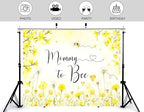 10x5ft Mommy to Bee Backdrop Baby Shower Party Sweet as Can Gender Reveal Wildflower Floral Honeycomb Photography Background Party Banner Decorations Photo Studio Props - Image 4