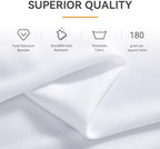 Spandex Tablecloth 8FT Rectangle Table Cover 3 Pack White Wrinkle-Free - Image 4
