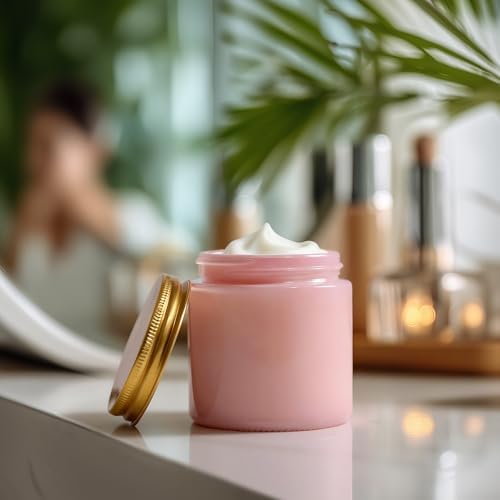 Danmu 3 oz Pink Glass Candle Jars with Gold Lids 24 Pack - Image 6