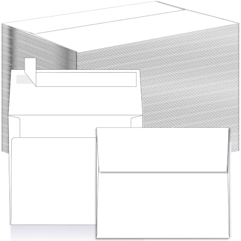 SATINIOR 300 Pieces Invitation Envelopes V Flap,A9,White by SATINIOR