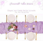 Showgeous 16 Pack Lavender Cheesecloth Table Runner 17 x 108 Inch - Image 5