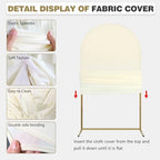 Arch Backdrop Stand and Cover Set, Metal Balloon Arch Backdrop 6ft, Gold Arched Stand Frame for Wedding, Parties,Birthday, Backdrop Decorations (Beige,6ft) - Image 4