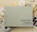 Personalized Luxe Photo Guest Book (Design 4) – 11.5 x 8.5" Minimal Aesthetics, Screw Bound with Custom Leaf Hardcover & Photo + Lined or Blank Pages - Wedding, Baby Shower, Anniversary by ModernAlbumDesigns