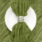 DeZerlor Olive Green Washable Cheesecloth Napkins Set of 50 for Party - Image 5
