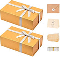 LIFELUM Gold Magnetic Gift Box for Birthday Presents, 13.85"x8.35"x4.45" by Lifelum