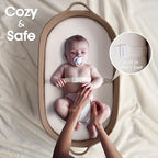 Baby Changing Basket Includes Diaper Caddy - Soft & Waterproof Dual-Cover, Portable, Changing Pad for Dresser & Changing Table, Gift for Baby Shower, Organic Cotton Rope - Image 4