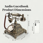 Audio Guest Book Wedding Phone, FESTRING Retro Audio Guestbook (Bronze) - Image 2