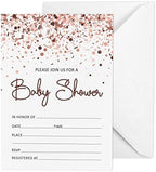 Pack of 30, Boy/Girl Baby Shower Party Collection, Baby Shower Invitation Cards, Fill in the Blank Invites WIth Envelopes, Confetti Theme Party Supplies by Inkdotpot