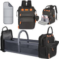 Diaper Bag Backpack with Changing Station, Black by Shengmeister