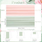 6 Pcs Sage Green and Dusty Pink Fairy Party Gauze Table Runner - Image 2