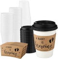 Jingmore a Babys Is Brewing Coffee Cup Baby Shower, White, 50 Sets by Jingmore