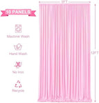 50ft x 12ft Light Pink Backdrop Curtains Wrinkle Free Backdrop Curtain for Wedding Parties Pink Fabric Backdrops Drapes Back Drop Cloth Bridal Shower Stage Curtains Wedding Decorations for Reception - Image 6