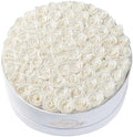 Prifroti 75 Preserved Roses in Suede Box – Luxury Rose Flower Arrangement, Preserved Flowers Gifts for Women, Wife or Mom – Birthday, Anniversary, Valentine’s Day, Mother's Day (White) by Prifroti