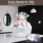 6pcs Empty Small Gift Baskets with Ribbon & Cards, Cotton Rope for Storage - Image 4