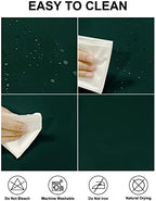 Fokitut 2 Pack Waterproof Rectangle Tablecloth, 60x102 Inch, Stain Resistant and Wrinkle Polyester Table Cloth, Fabric Table Cover for Kitchen Dining, Wedding, Party, Holiday Dinner-Hunter - Image 2