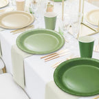 Whaline 244Pcs Nude Sage Green Tableware Set Serves 48 4 Colors Disposable Dinnerware 48 9" Plates 48 7" Plate 48 9oz Cups 100 Napkins for Wedding Birthday Party Supplies - Image 5