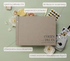 Personalized Luxe Photo Guest Book (Design 4) – 11.5 x 8.5" Minimal Aesthetics, Screw Bound with Custom Taupe Hardcover & Photo + Lined or Blank Pages - Wedding, Baby Shower, Anniversary - Image 2