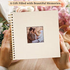 12"x12" Scrapbook Photo Album Linen Cover 40 Sheets 80 Pages White Paper - Image 6