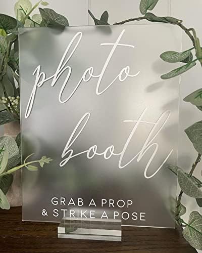 10 Pack 8x10 Inch Frosted Acrylic Signs Blank, DIY Blank Frosted Acrylic Sheet Sign 1/8 inch Thick for Wedding Reception Sign Party Events(Wood Stand NOT Included) - Image 5
