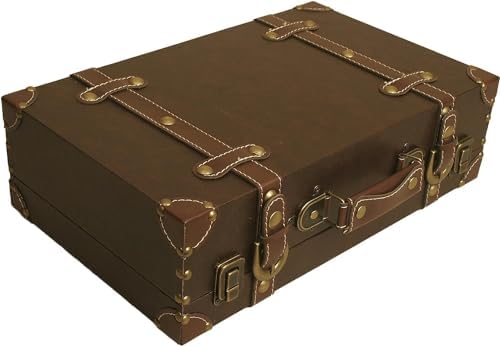 wald imports - Paperboard Suitcase -Decorative Storage Boxes - Suitcase for Decoration, Storage, and More (Brown) by WaldImports