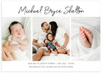 Let's Make Memories Personalized Baby Announcement Cards - Birth, Adoption - Boy, Girl - Premium Quality Custom Photo Cards for Mailing - 5x7 - Includes White Envelopes - Bold Script - 100 ct by LetsMakeMemories