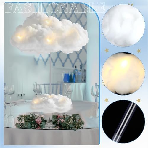 Wettarn 6 Set Cloud Decoration for Table Centerpiece, Cloud Ceiling Kit - Image 6