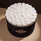 Prifroti 47 Flowers in a Luxury Suede Box, Birthday Gifts for Women, Preserved Flowers, Mothers Day Roses Gift for Mom, Pure White - Image 2