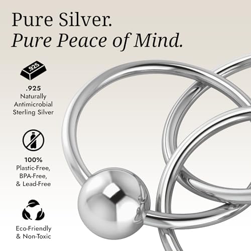 3 Ring 925 Sterling Silver Teether Rattle Ring - Image 4