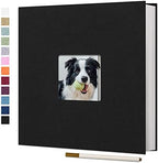 Vienrose Large Photo Album Self Adhesive for 4x6 8x10 10x12 Pictures Linen Scrapbook Album DIY 40 Blank Pages with A Metallic Pen by Vienrose