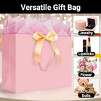 EUSOAR Pink Gift Bags, 20pcs 16"x6"x12" Thank You Gift Paper Bags with Bow Ribbon Handle, Large Shopping Party Favor Gift Treat Candy Bags Bulk for Wedding Baby Shower Guests Bridal - Image 4